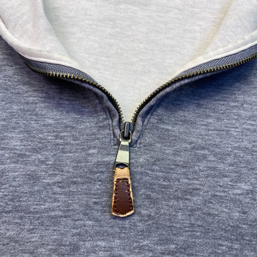 Banana Republic‎ Mens XL Quarter Zip Pullover Sweater Grey Cotton Blend 671276